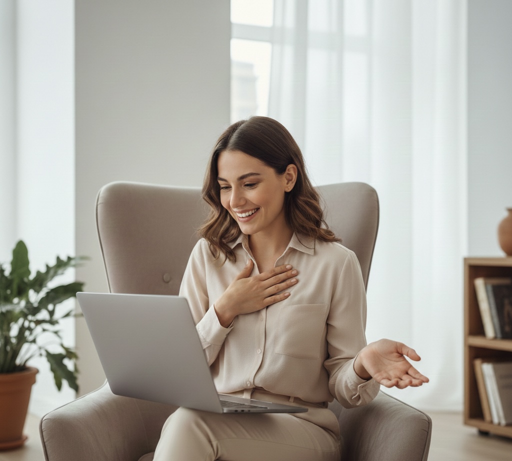 Customer reviewing Google review analysis results