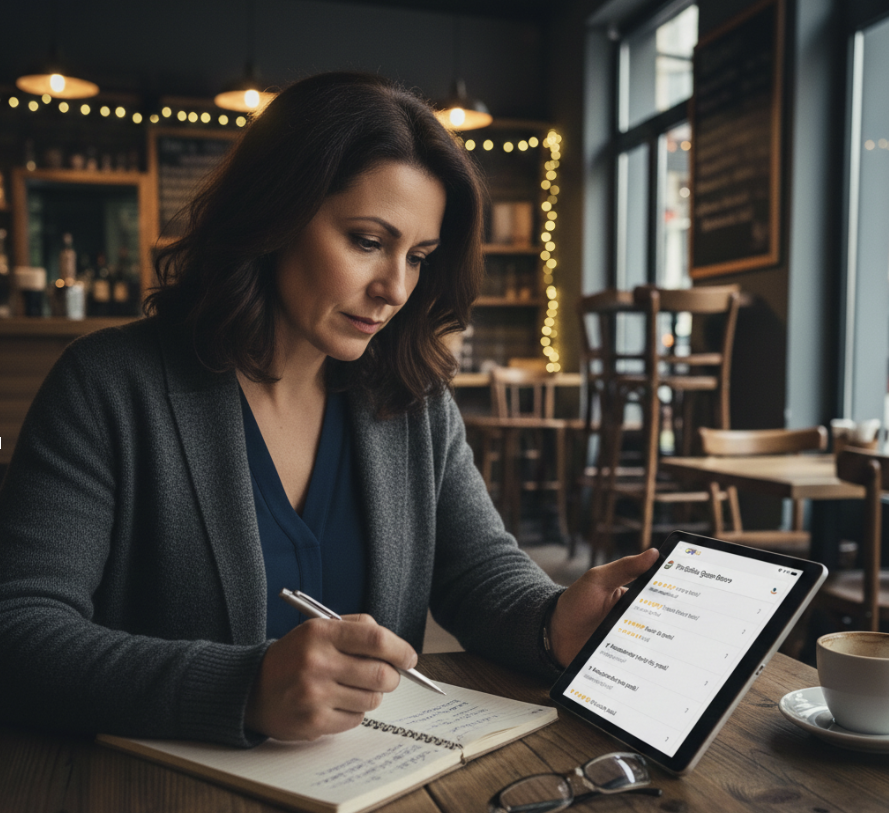 Restaurant review workflow screenshot