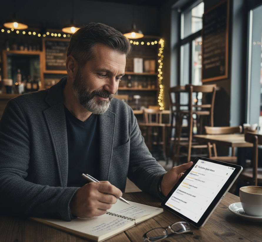 Multi-location restaurant review performance dashboard
